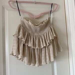 Ruffled Tan Skirt